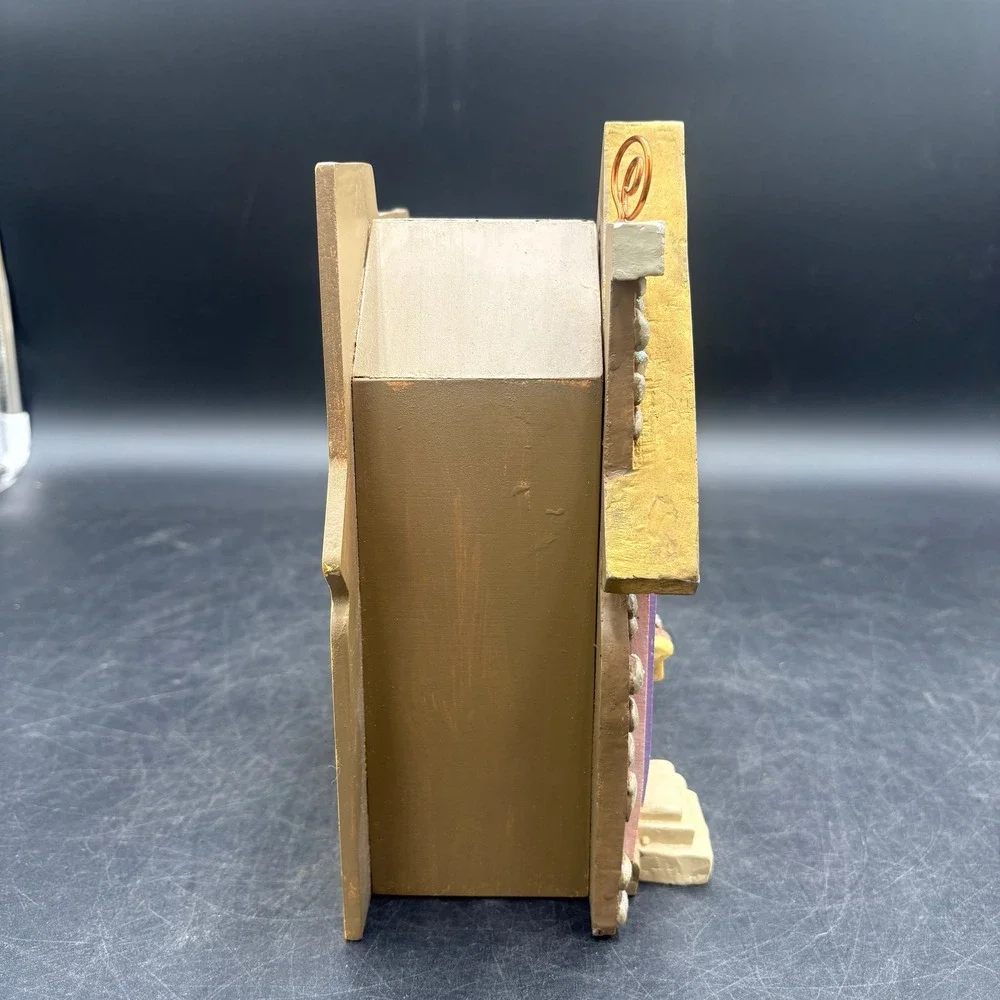 Vtg Kurt S Adler Tulips & Tea Bakery Cottage Village House Birthday Decor Spring
